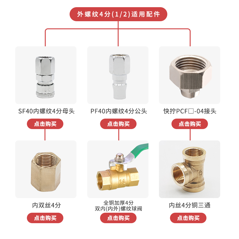 气管接头锁母弯头 铜镀镍 快拧弯通PL6-01 8-02 10-03 12-04 4-m5 - 图2