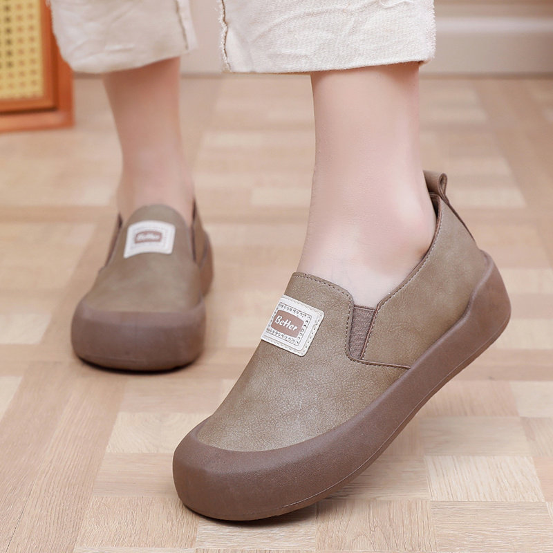 新款乐福鞋女厚底一脚蹬懒人单鞋2025春秋季复古不累脚休闲女板鞋,淘宝优惠券,粉丝福利购,淘宝优惠卷