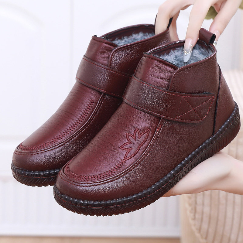 冬季老北京布鞋妈妈棉鞋女加绒加厚中老年女棉靴保暖高帮老人短靴,淘宝优惠券,粉丝福利购,淘宝优惠卷