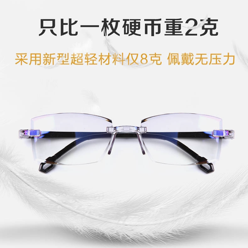 【亏一天】新款时尚蓝光老花镜TR90轻盈防辐射男女抗疲劳老花眼镜 - 图1