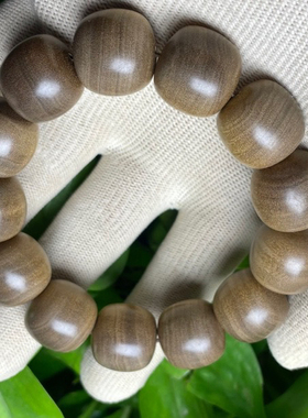 【印度迈索尔老山檀香17/18规格】精品黑肉树头老料文玩木质手串