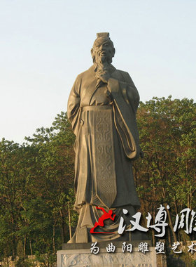 姜太公钓鱼石材园林神话人物雕塑