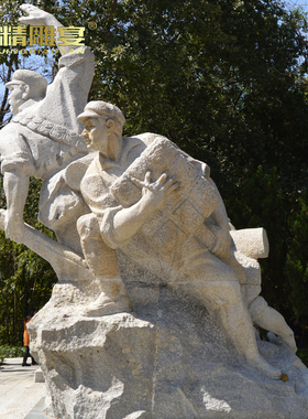 户外大型军人部队摆放园林景观