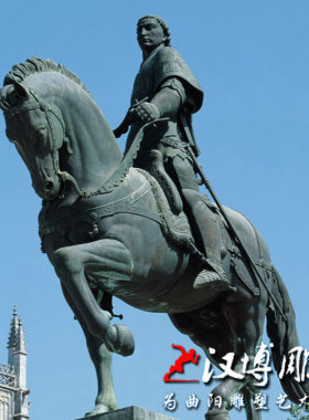 骑马雕像武将关羽园林景观定制