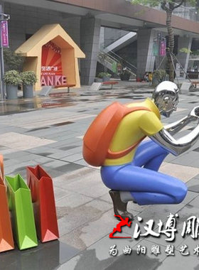 玻璃钢彩绘商场学校公园景区雕像