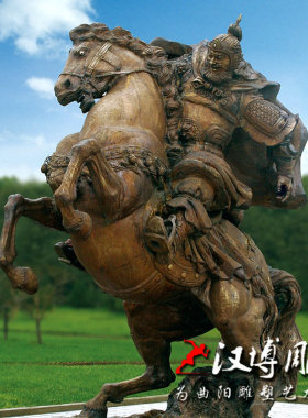 蒙古战马大型公园景观汉白玉定制