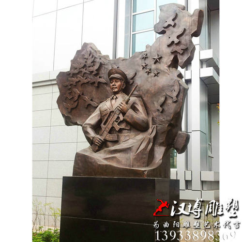 部队文化小品玻璃钢女红军战地记者雕像女兵军人铜雕公园广场景观 - 图2