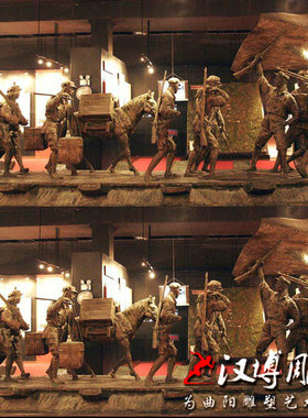 红军玻璃钢文化大型园林景观定制