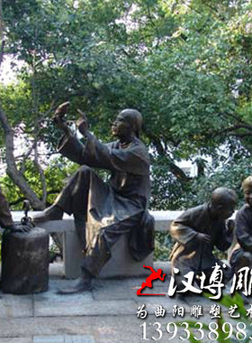 摆摊玻璃钢商业街景观铜雕买卖