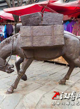 传统文化古代丝绸之路公园雕像