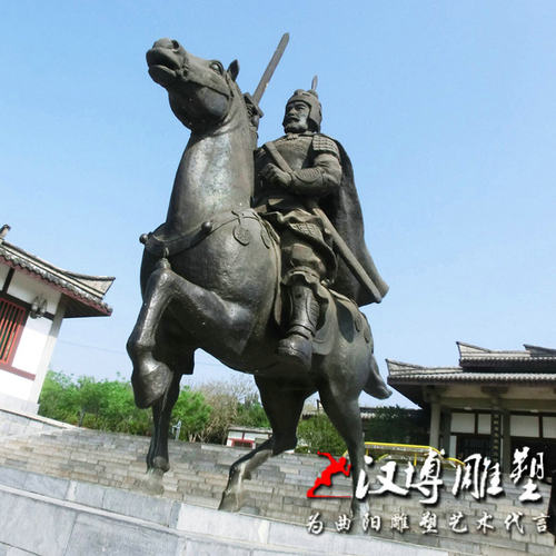 铸铜古代人物雕塑醉酒诗人骑马雕像玻璃钢公园旅游景区景观可定制 - 图2