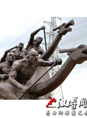 赛龙舟传统文化民俗公园人物雕塑