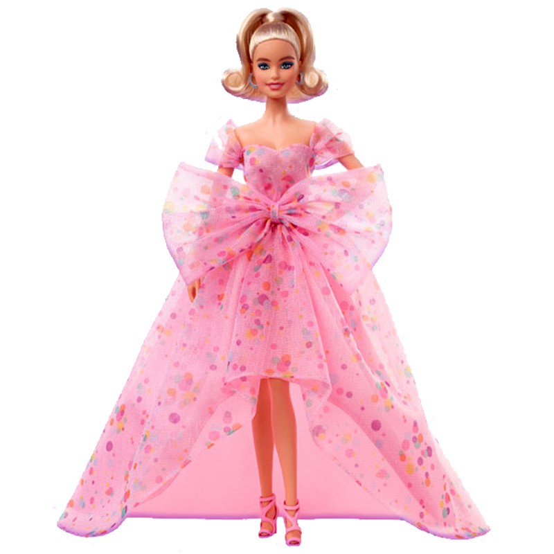 Barbie芭比娃娃之生日祝福珍藏款礼盒装玩具儿童过家家礼物HCB89-图1