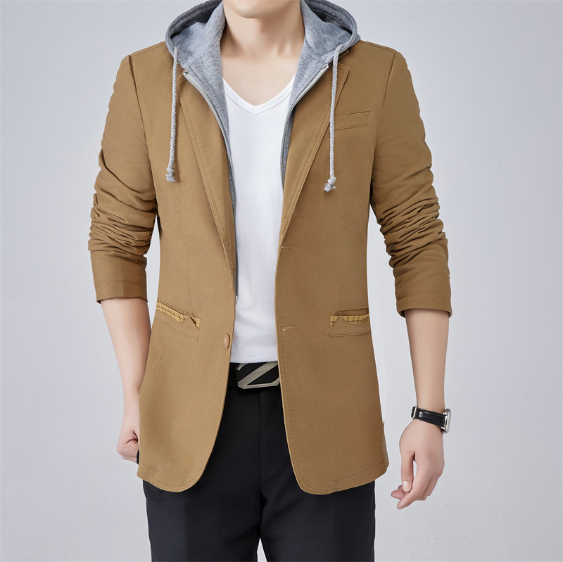 连帽加绒西装男 冬季韩版加厚可取拿帽子休闲小西服大码外套夹克,淘宝优惠券,粉丝福利购,淘宝优惠卷