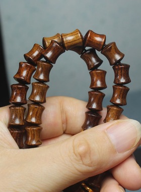 黑花梨木节节高升佛珠手链男女文艺时尚单圈竹节手串简约饰品送礼