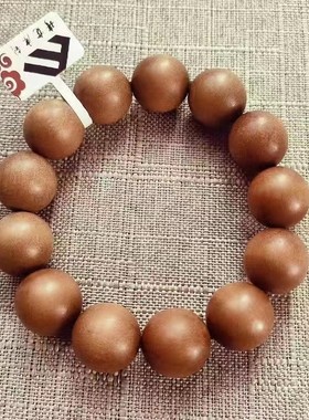 正宗印度迈索尔老山檀香沉水红肉黑肉108文玩转运保平安佛珠念珠