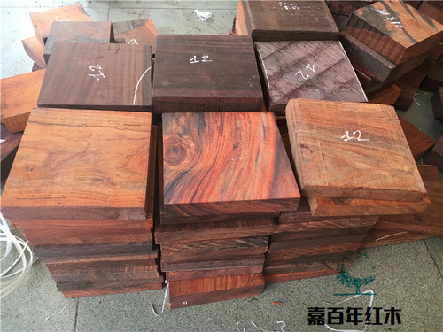 老挝大红酸枝方块红木料交趾黄檀老红木口盖杯垫手镯发簪雕刻火机 - 图0