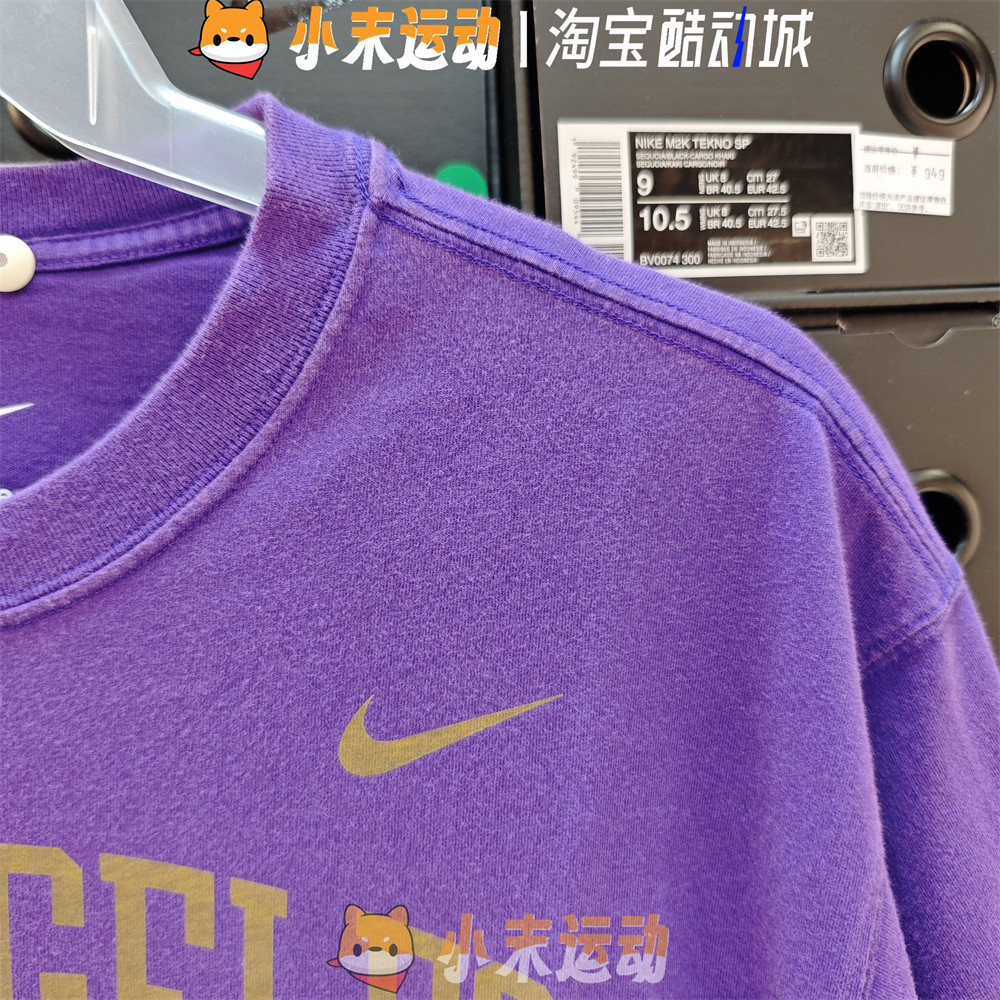 Nike/耐克 正品男子宽松短袖洛杉矶湖人队纯棉运动休闲T恤 DR6323 - 图1