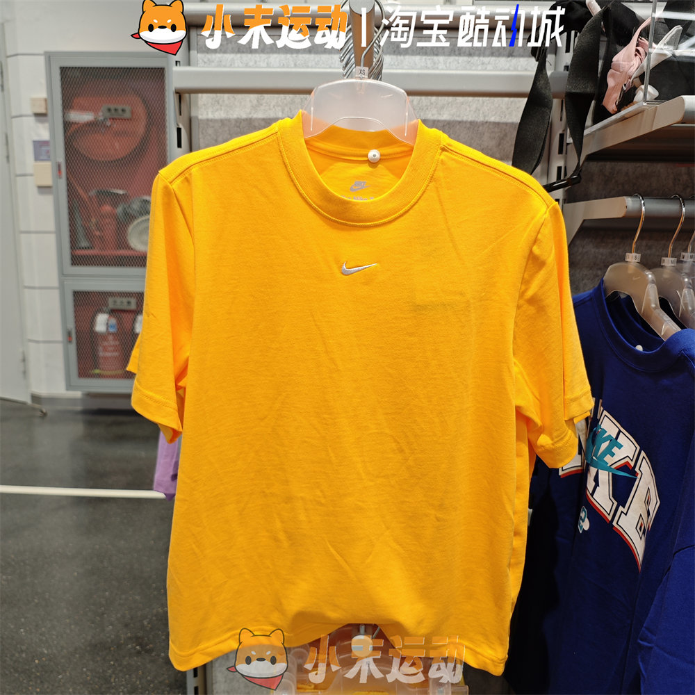 Nike/耐克正品女子小标纯棉简约舒适百搭短袖运动休闲T恤 DD1238-图2