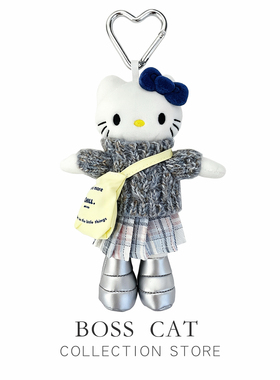 秋冬灰色毛衣穿搭kitty包挂件