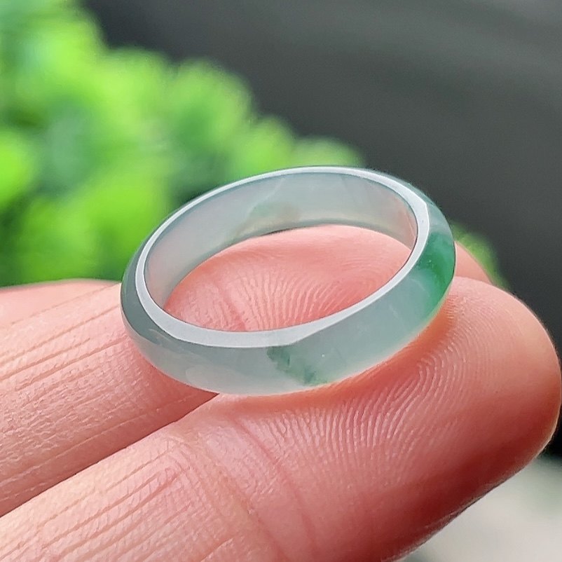 14号天然A货翡翠戒指玉戒圈正品玉石玉戒圈玉指环一抹绿素圈尾戒,淘宝优惠券,粉丝福利购,淘宝优惠卷