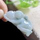 Authentic Jade Monkey Zodiac Laokeng Three-dimensional Monkey Jade Pendant