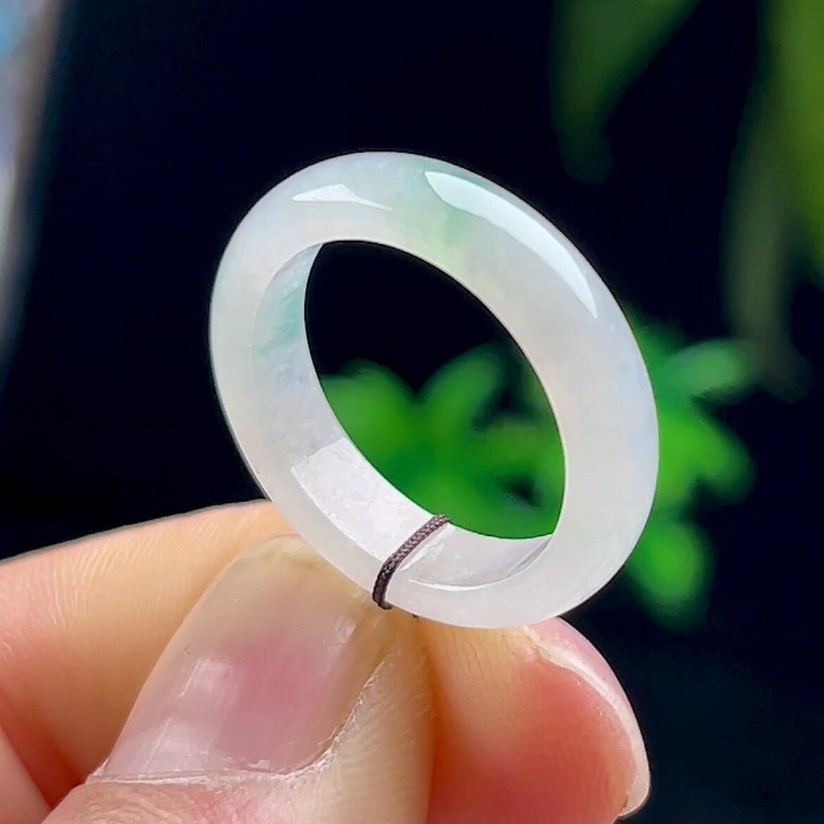 No. 17 Burmese natural jade jade ring for men and women, authentic old pit A goods ice floating flower jade ring