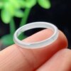 No. 17 genuine natural jadeite ring A goods jade thin edge green color exquisite ring ring couple ring