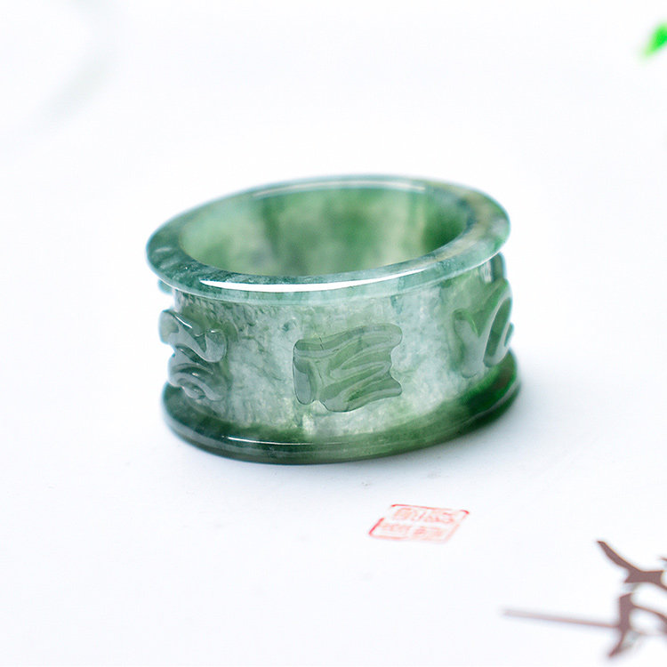 20mm Burmese jade natural A-grade men’s finger wrench