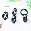 Authentic A goods flat black square ring jade ring ring