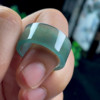 Laokeng Ice Blue Water Ice Green Jade Ring Ring for Men