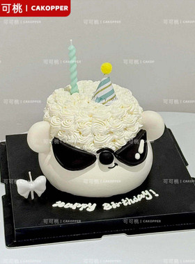 网红韩式蛋糕装饰摆件创意立体水果樱桃车厘子造型蜡烛生日插件