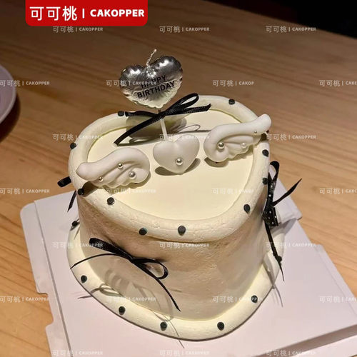 韩系天使爱心翅膀软胶模具女神表白蛋糕装饰甜品台巧克力节日插件 - 图2