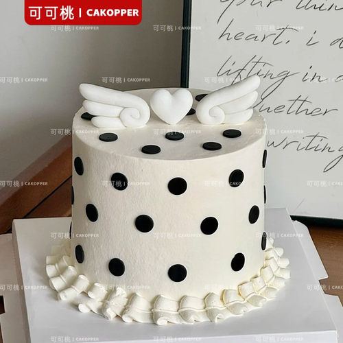 韩系天使爱心翅膀软胶模具女神表白蛋糕装饰甜品台巧克力节日插件 - 图0