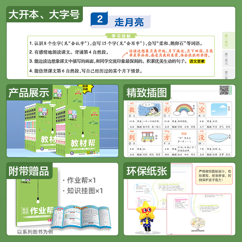 当当网 2024春小学教材帮一二三四五六年级下上册语文数学英语人教版上下册教材全解教学解读课堂随堂笔记辅导书教辅重点同步作文-图1