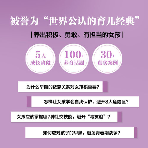 当当网 樊登推荐 养育女孩 官方升级版 育儿书籍教你如何把握女孩成长5个阶段 帮助她们成为聪慧、优雅、内心强大的孩子正面管教 - 图2
