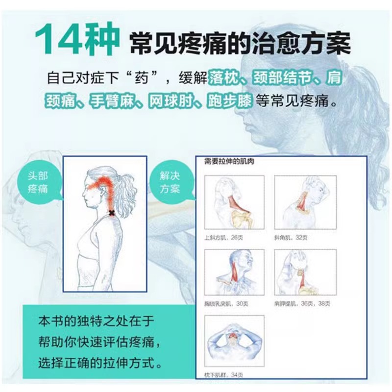 【当当网正版书籍】精准拉伸疼痛消除和损伤预防的针对性练习拉伸计划专业训练培训书运动健身书拉伸训练-图1