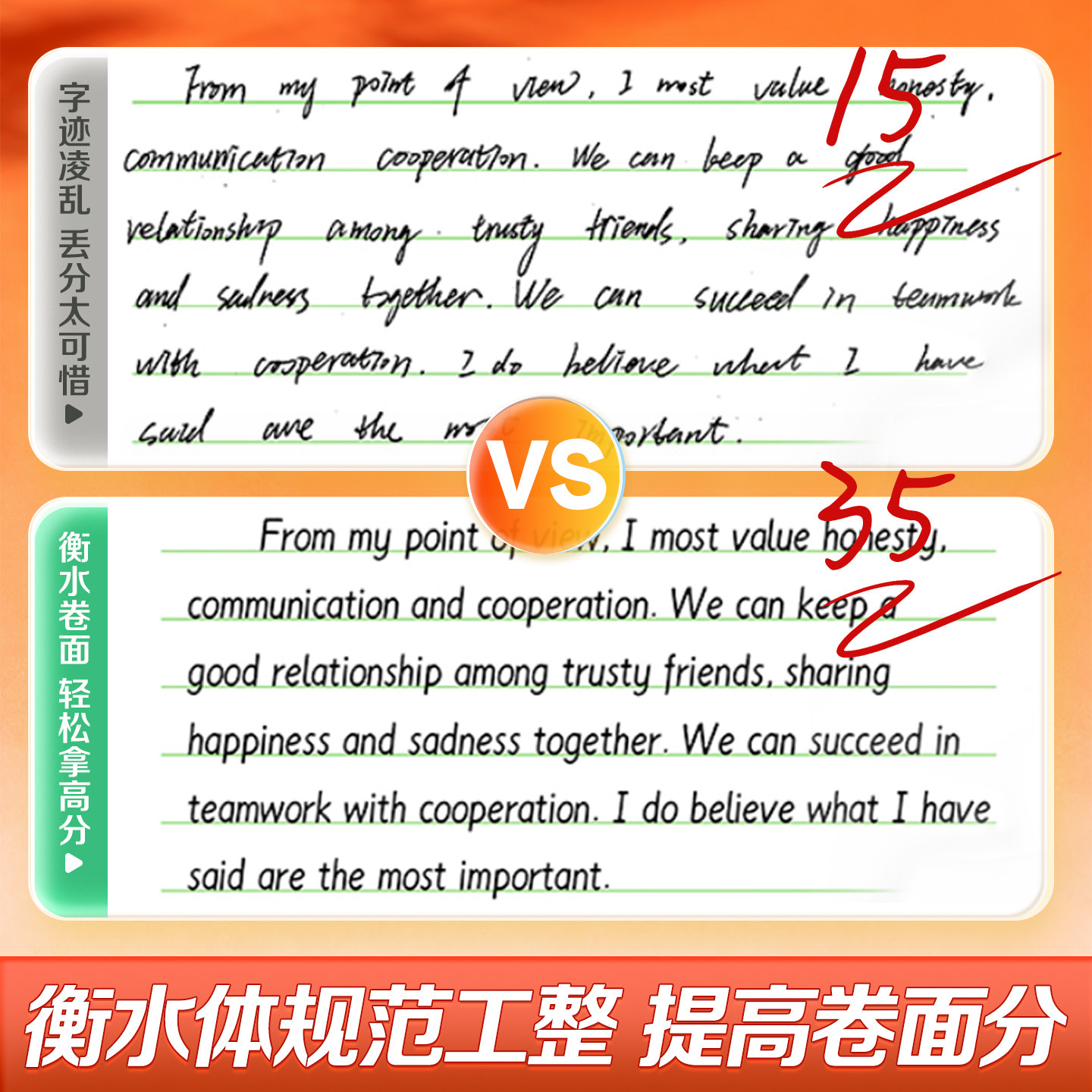 华夏万卷备考2024高中英语3500词衡水体英语字帖高中英文词汇满分作文字帖高考一二三高分临摹描写硬笔练字字帖衡水中学高分教辅