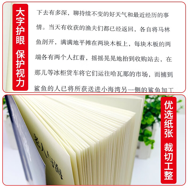 当当网 完整无删减老人与海海 明威正版原著人民文学出版社经典世界文学名著 小学生初中生高中生学校课外阅读 正版书籍 - 图1