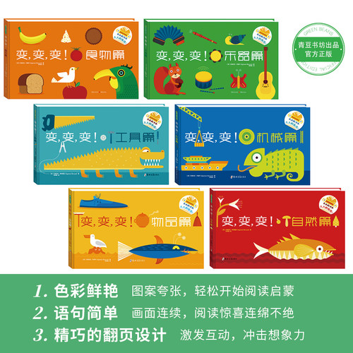 当当网正版童书 变变变 自然篇 工具篇  睡觉篇 游戏篇 物品篇 机械篇 构思奇妙绘制精巧想象力爆棚的神奇翻翻书 - 图0
