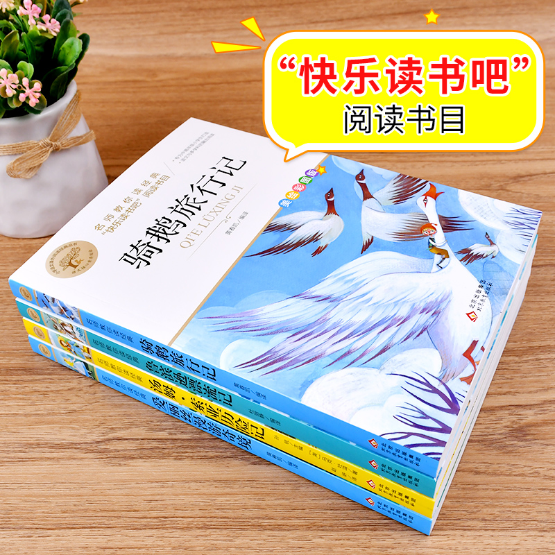 4册快乐读书吧六年级下册正版鲁滨逊漂流记骑鹅旅行记汤姆索亚历险记爱丽丝漫游奇境名师教你读经典小学语文教材推荐课外阅读 - 图0