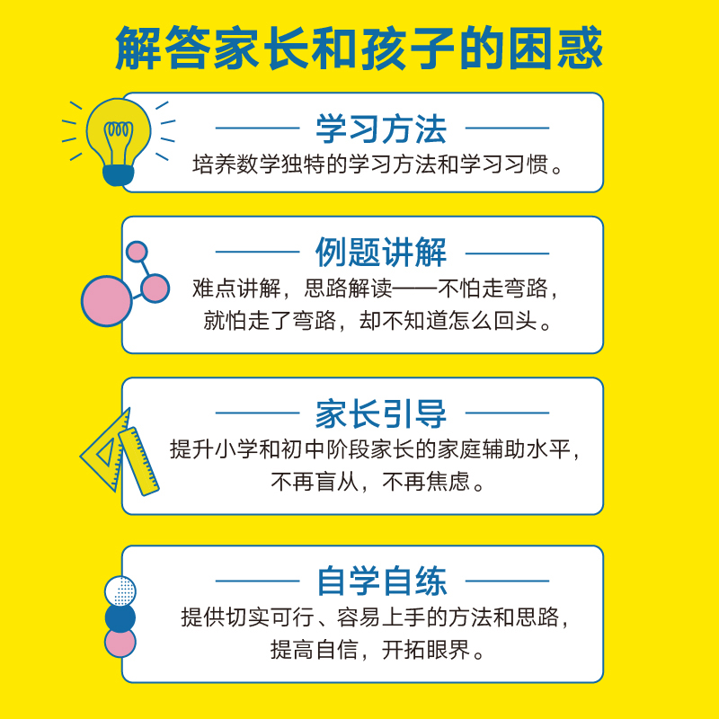 当当网 不焦虑的数学 孩子怎么学 家长怎么教 数学大V贼叉（朱晓睿）写给小学和初中学生、家长的数学教育书 好老师的好方法 正版 - 图1