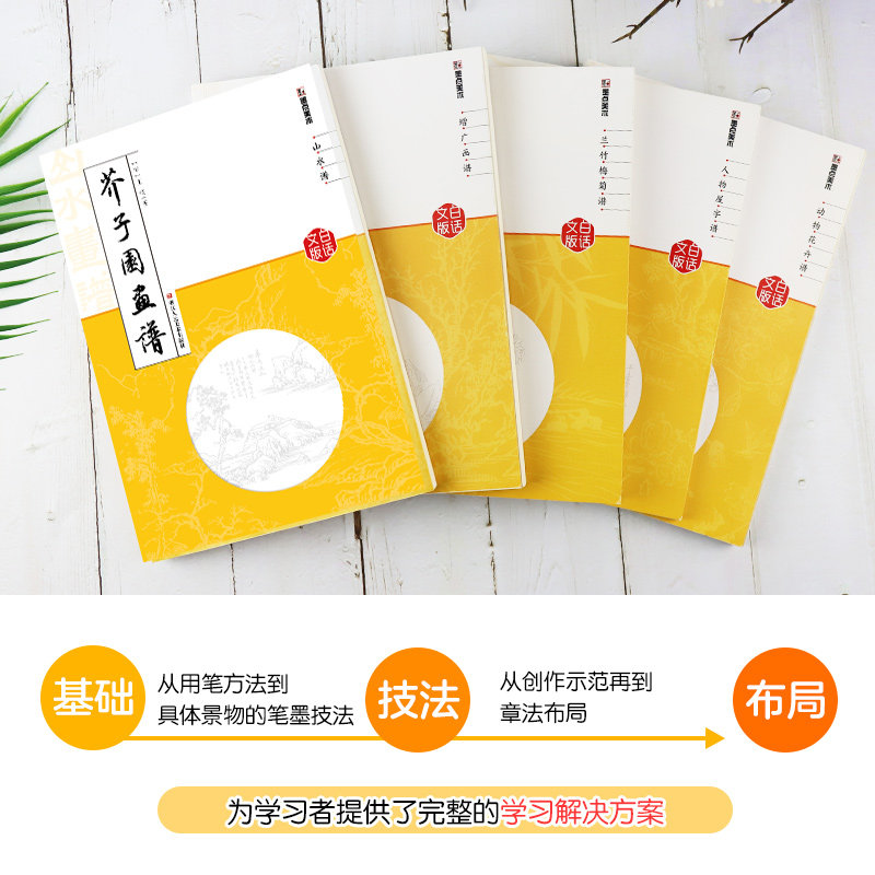 【当当网 正版书籍】墨点美术芥子园画谱精装版中国画国画工具套装临摹成人大学生国画入门基础教程书,淘宝优惠券,粉丝福利购,淘宝优惠卷