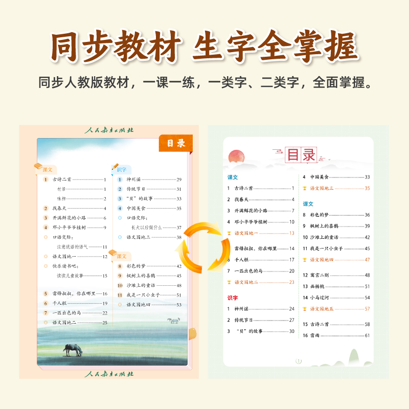 当当2025荣恒教育写好中国字字帖一二三四五六年级下册人教版上册小学语文同步练字帖部编生字抄写本练习册儿童初级笔画笔顺课描红