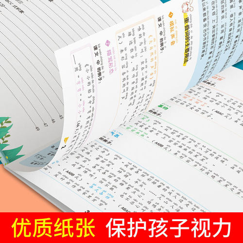 当当网正版 小学生训练大全通用部编人教版多音字成语近反义词重叠词量词训练大全小学语文知识大全词语积累手册专项训练注音版 - 图2