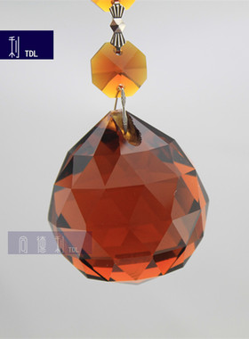 茶色球 本色水晶 新品灯饰配件diy 珠帘 隔断 吊坠 30mm40mm
