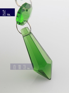 绿尖珠水晶新品 38 55本色灯饰散珠配件diy婚庆隔断珠帘门帘吊坠
