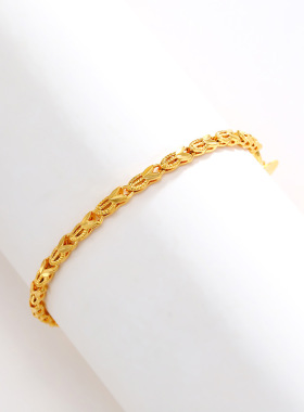 简约复古黄金手链女结婚送礼