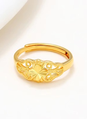 双花戒指送妈妈可调节