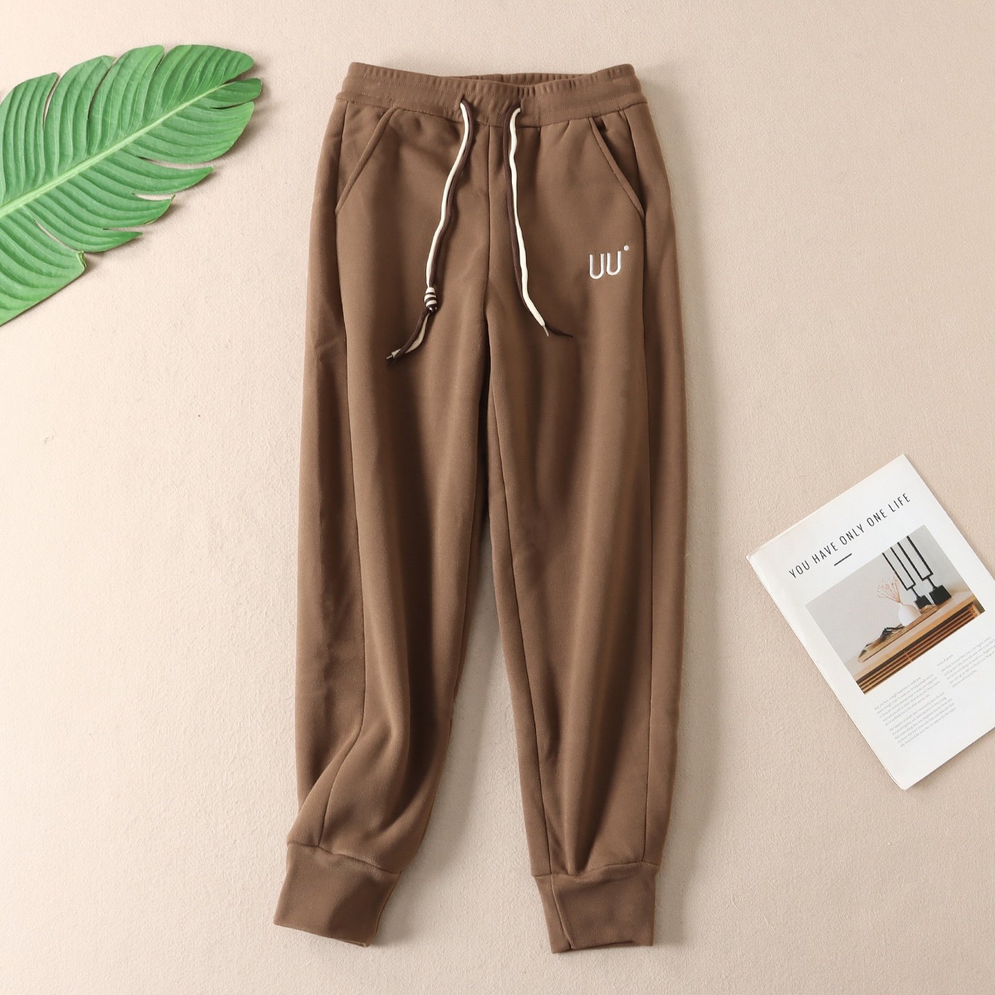 620克~加绒加厚羊羔绒卫裤女冬显瘦束脚保暖防风休闲裤子W632,淘宝优惠券,粉丝福利购,淘宝优惠卷